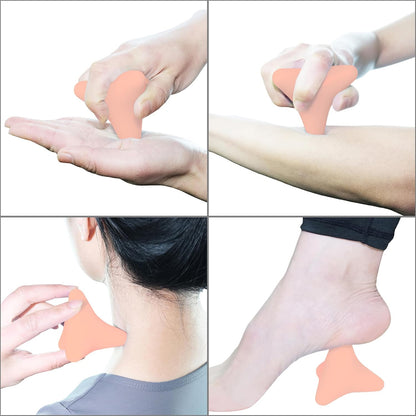 Manual Trigger Point Massage Tool Small Massager Ball 3″×2.6″ Blue