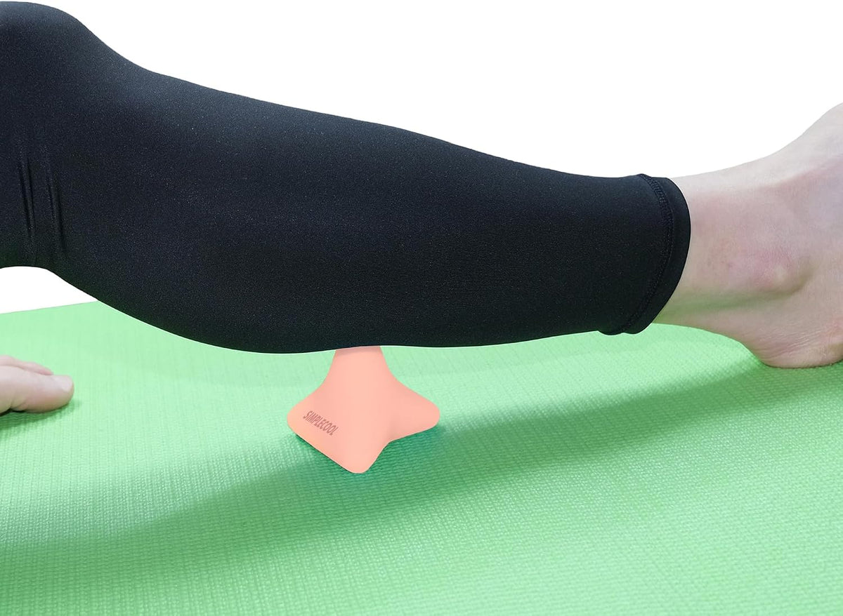 Manual Trigger Point Massage Tool Small Massager Ball 3″×2.6″ Blue