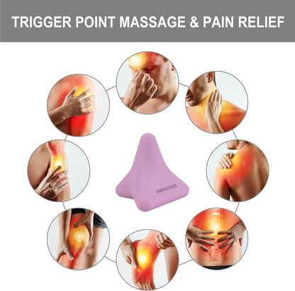 Manual Trigger Point Massage Tool Small Massager Ball 3″×2.6″ Blue