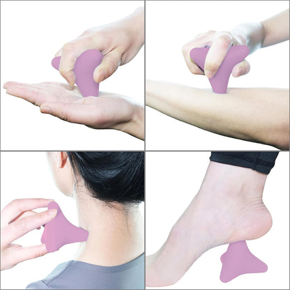 Manual Trigger Point Massage Tool Small Massager Ball 3″×2.6″ Blue