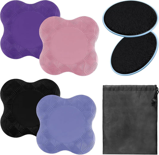 4 Pack Yoga Knee Pads Mat, Mixed Colors