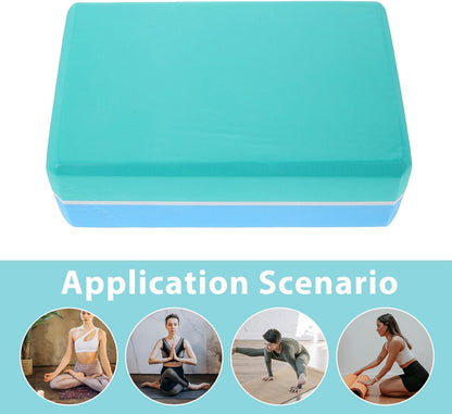 2pcs Blue Yoga Blocks: Non Slip Blocks Non Slip Foam Bricks Anti Tilt Lightweight High Density Yoga Accessories For Sports Meditation Fitness Stretching Toning