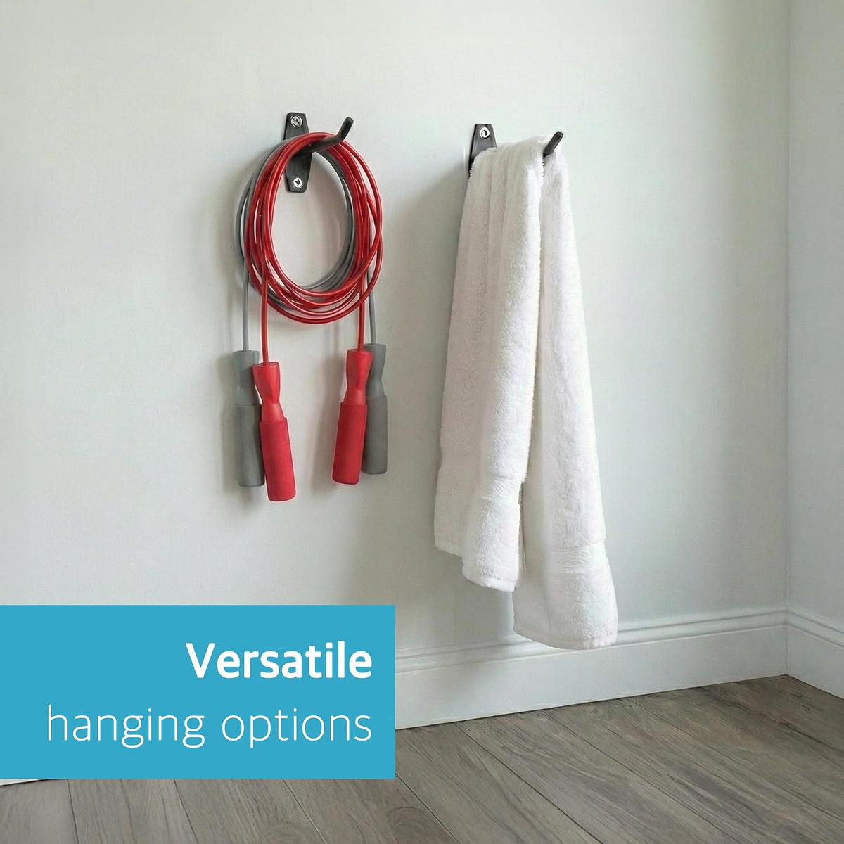 Wall Mount Yoga Mat Holder: Hanging Metal Rack For Eyelet Exercise Mats