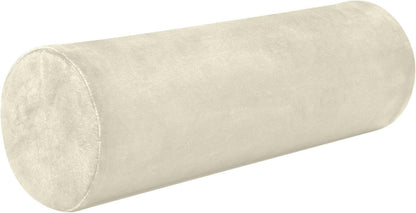 Bolster Pillow Yoga Beige Firm Neck Roll Pillow 5.5" x 17" Small Round Pillows Decorative Throw Pillows Cylinder Body Pillow Cover Back Support Pillow