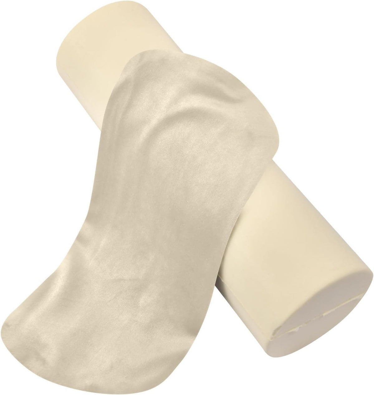 Bolster Pillow Yoga Beige Firm Neck Roll Pillow 5.5" x 17" Small Round Pillows Decorative Throw Pillows Cylinder Body Pillow Cover Back Support Pillow