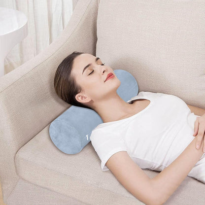 Bolster Pillow Yoga Beige Firm Neck Roll Pillow 5.5" x 17" Small Round Pillows Decorative Throw Pillows Cylinder Body Pillow Cover Back Support Pillow