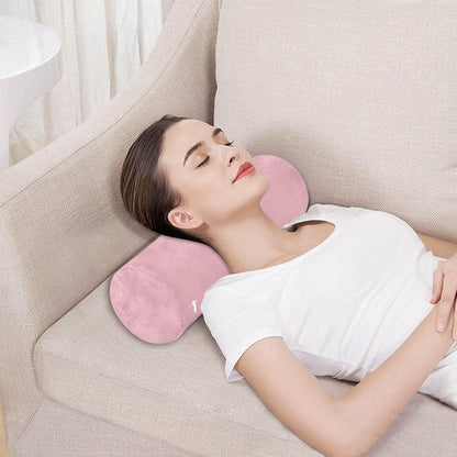Bolster Pillow Yoga Beige Firm Neck Roll Pillow 5.5" x 17" Small Round Pillows Decorative Throw Pillows Cylinder Body Pillow Cover Back Support Pillow