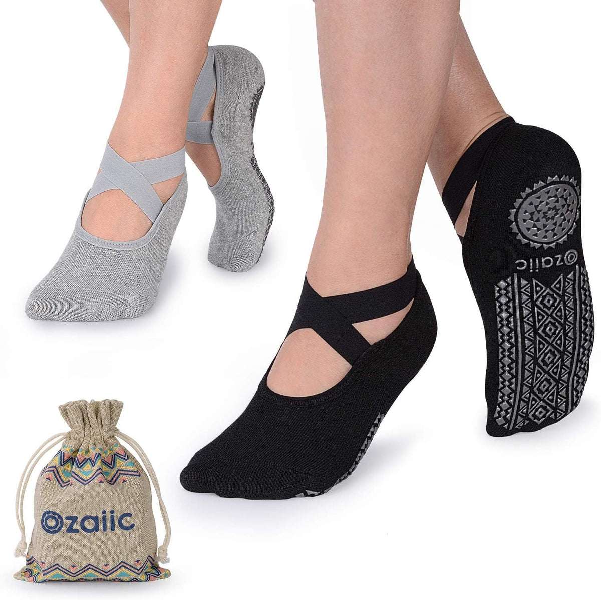 Pilates Socks for Women Non Slip Grip Yoga Barefoot Indoor Workout