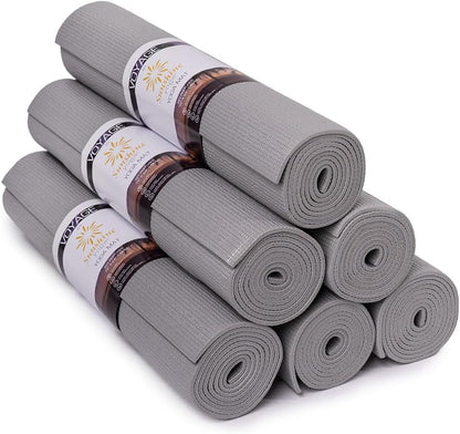 Voyage 5mm Studio Yoga Mats, 6 Pack, 72x24in