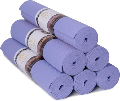 Voyage 5mm Studio Yoga Mats, 6 Pack, 72x24in
