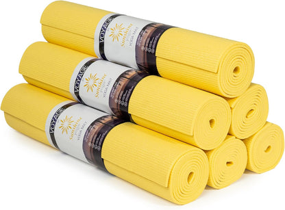 Voyage 5mm Studio Yoga Mats, 6 Pack, 72x24in