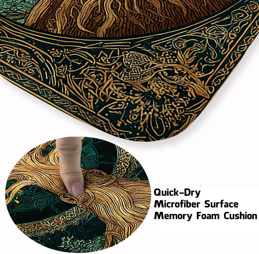 Tree of Life Rug for Living Room Bedroom – Yggdrasil Viking Area Rug Soft Non-Slip Carpet for Indoor Home Décor (Tree of Life Rug 05)