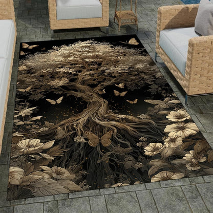Tree of Life Rug for Living Room Bedroom – Yggdrasil Viking Area Rug Soft Non-Slip Carpet for Indoor Home Décor (Tree of Life Rug 05)
