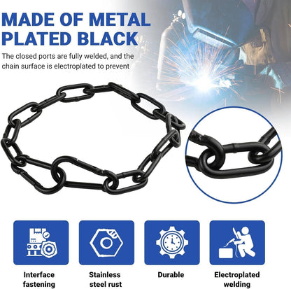 60cm Hanging Chair Chain with 2 Carabiners, 3/16" Capacity Hanging Kits, 330lbs Heavy Duty Hanging Chair Hardware for Lights Plants Hammock Swing Hanging Chair Punching Bags Sandbag Yoga Gym 60cm