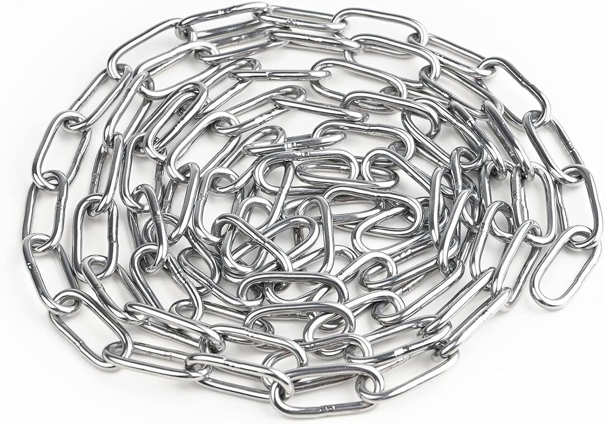 60cm Hanging Chair Chain with 2 Carabiners, 3/16" Capacity Hanging Kits, 330lbs Heavy Duty Hanging Chair Hardware for Lights Plants Hammock Swing Hanging Chair Punching Bags Sandbag Yoga Gym 60cm