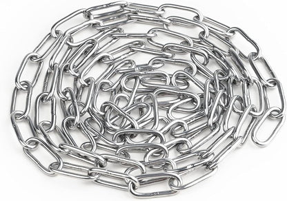 60cm Hanging Chair Chain with 2 Carabiners, 3/16" Capacity Hanging Kits, 330lbs Heavy Duty Hanging Chair Hardware for Lights Plants Hammock Swing Hanging Chair Punching Bags Sandbag Yoga Gym 60cm