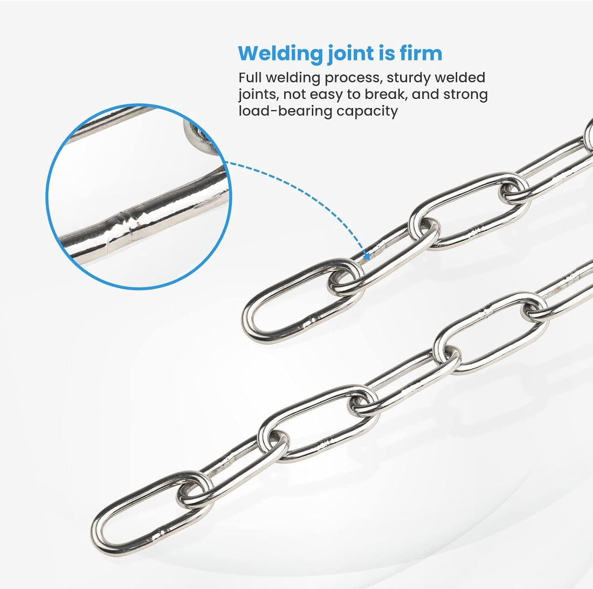 60cm Hanging Chair Chain with 2 Carabiners, 3/16" Capacity Hanging Kits, 330lbs Heavy Duty Hanging Chair Hardware for Lights Plants Hammock Swing Hanging Chair Punching Bags Sandbag Yoga Gym 60cm