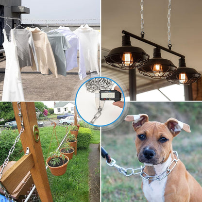 60cm Hanging Chair Chain with 2 Carabiners, 3/16" Capacity Hanging Kits, 330lbs Heavy Duty Hanging Chair Hardware for Lights Plants Hammock Swing Hanging Chair Punching Bags Sandbag Yoga Gym 60cm