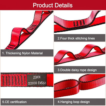 23KN (5070 lbs) Heavy Duty Straps, 2 Pack Adjustable Daisy Chain Webbing