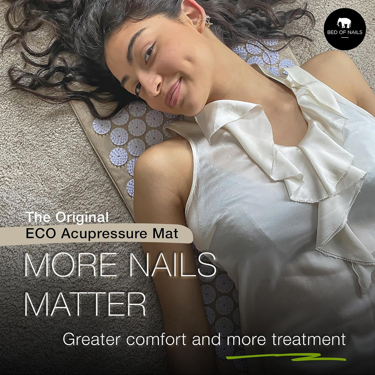 ECO Pillow Original Acupressure Mat Design with 2142 Precision Nails, 15 x 6 x 4"