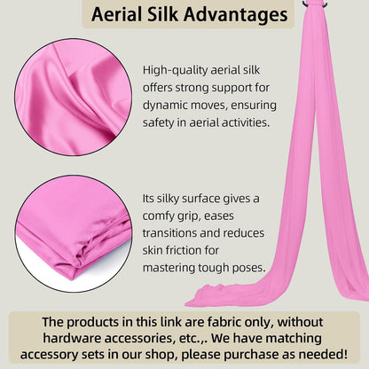 Aerial Silk (15/25 Yards), Premium Aerial Yoga Silks Fabric Perfect for Indoor/Outdoor Aerial Performances and Training (Only Fabric)