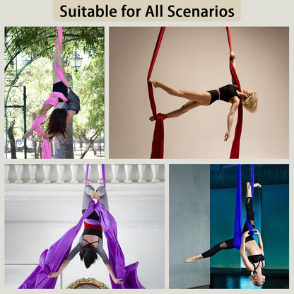 Aerial Silk (15/25 Yards), Premium Aerial Yoga Silks Fabric Perfect for Indoor/Outdoor Aerial Performances and Training (Only Fabric)