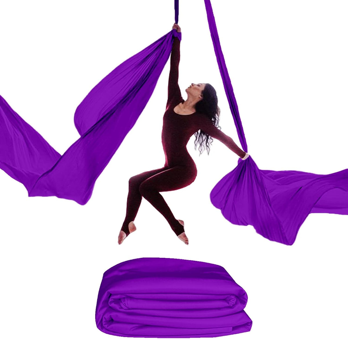 Aerial Silk (15/25 Yards), Premium Aerial Yoga Silks Fabric Perfect for Indoor/Outdoor Aerial Performances and Training (Only Fabric)
