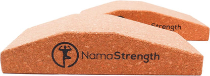 Cork Yoga Wedge Block - Non-Slip Wrist Support, Set of 2