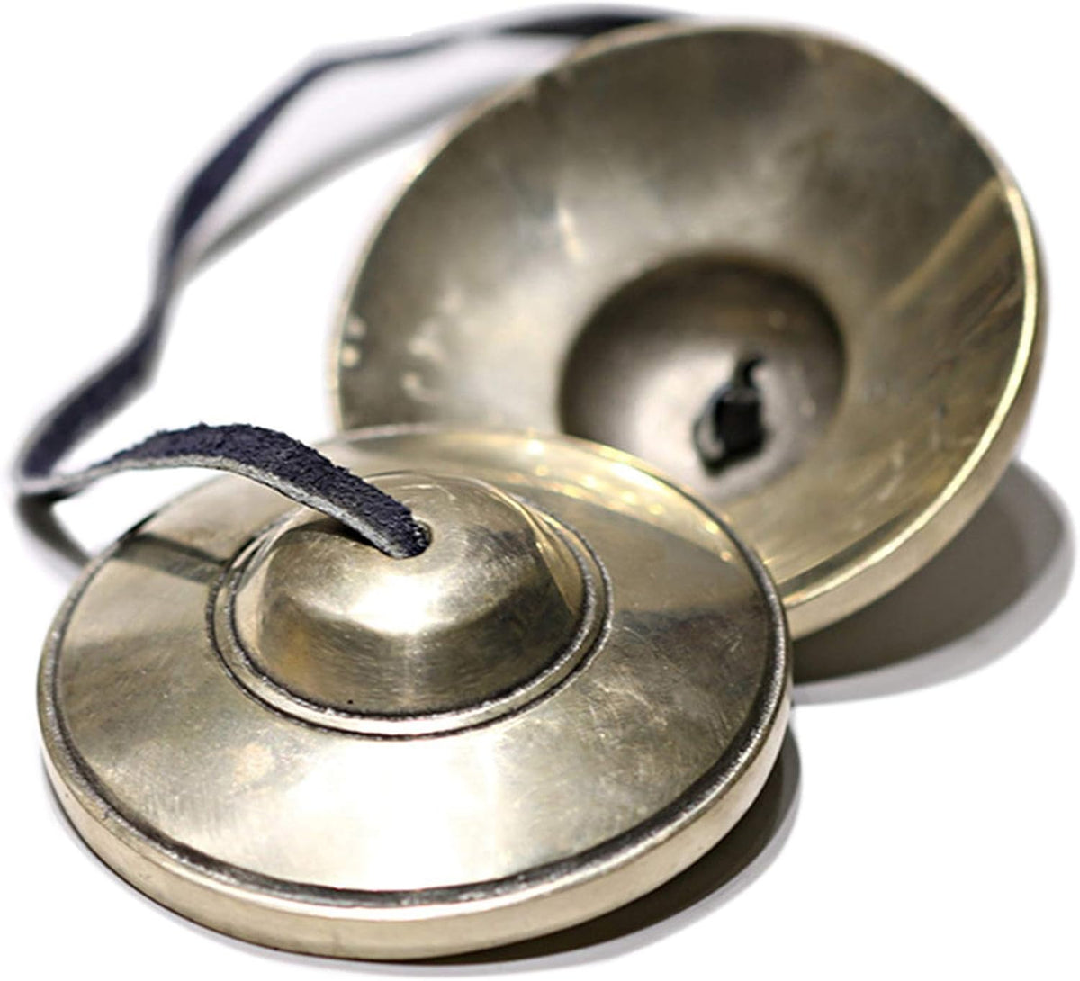 Tibetan Tingsha Bell Set - Tibetan Cymbals - for Sound Healing, Yoga, Meditation, and Mindfulness,Handmade in Nepal,Made of Bronze,Plain Pattern,Black Color，7.7cm/3.0 inch