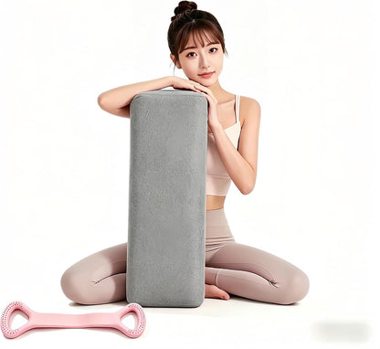 Yoga Bolster Pillow For Restorative Yoga, Yoga Bolster Pillow Supportive Cushion For Meditation, Firm Body Pillow Bolster Pillow For Legs, Pilates, And Relaxation Easy