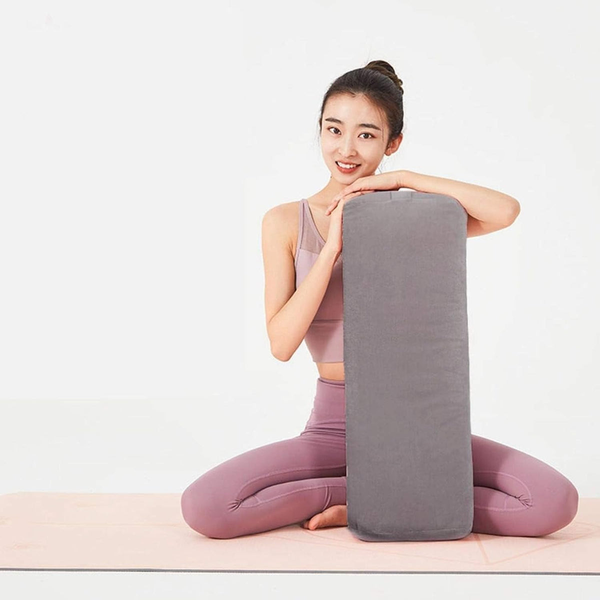 Yoga Bolster Pillow For Restorative Yoga, Yoga Bolster Pillow Supportive Cushion For Meditation, Firm Body Pillow Bolster Pillow For Legs, Pilates, And Relaxation Easy