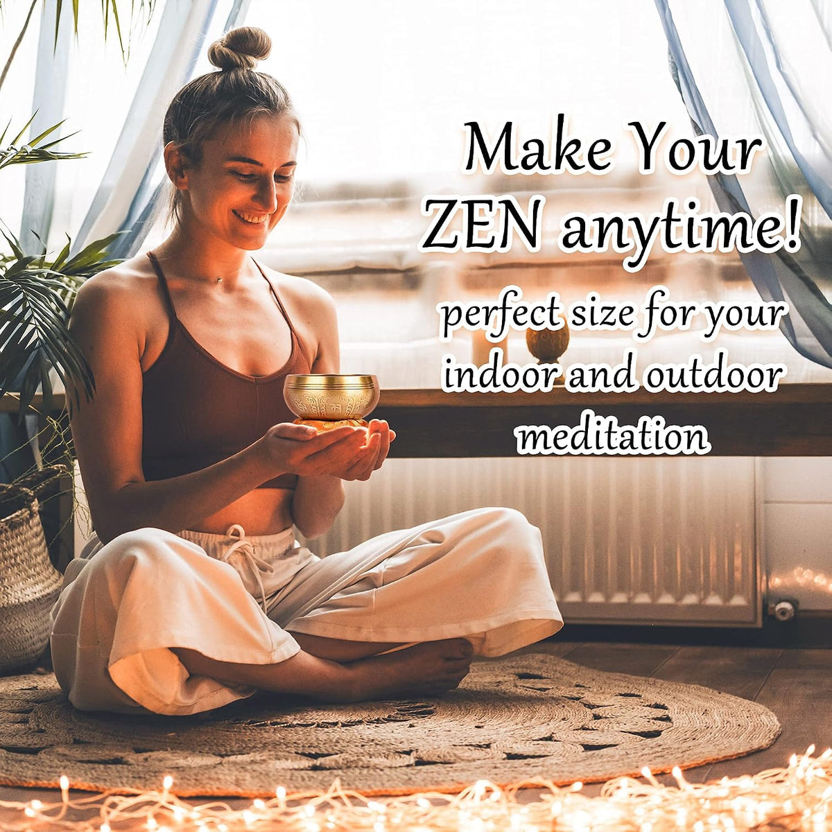 Relaehih 2-Pack Tibetan Singing Bowls Set, Nepal Sound Bowl Set for Yoga