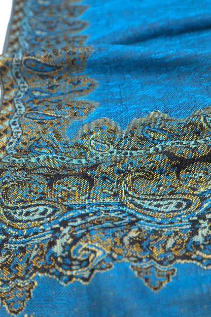 Reversible Paisley Pashmina Rave Scarf – Exotic Indian Shawls and Wraps for Evening Dresses, Festivals, All Seasons - Colors A