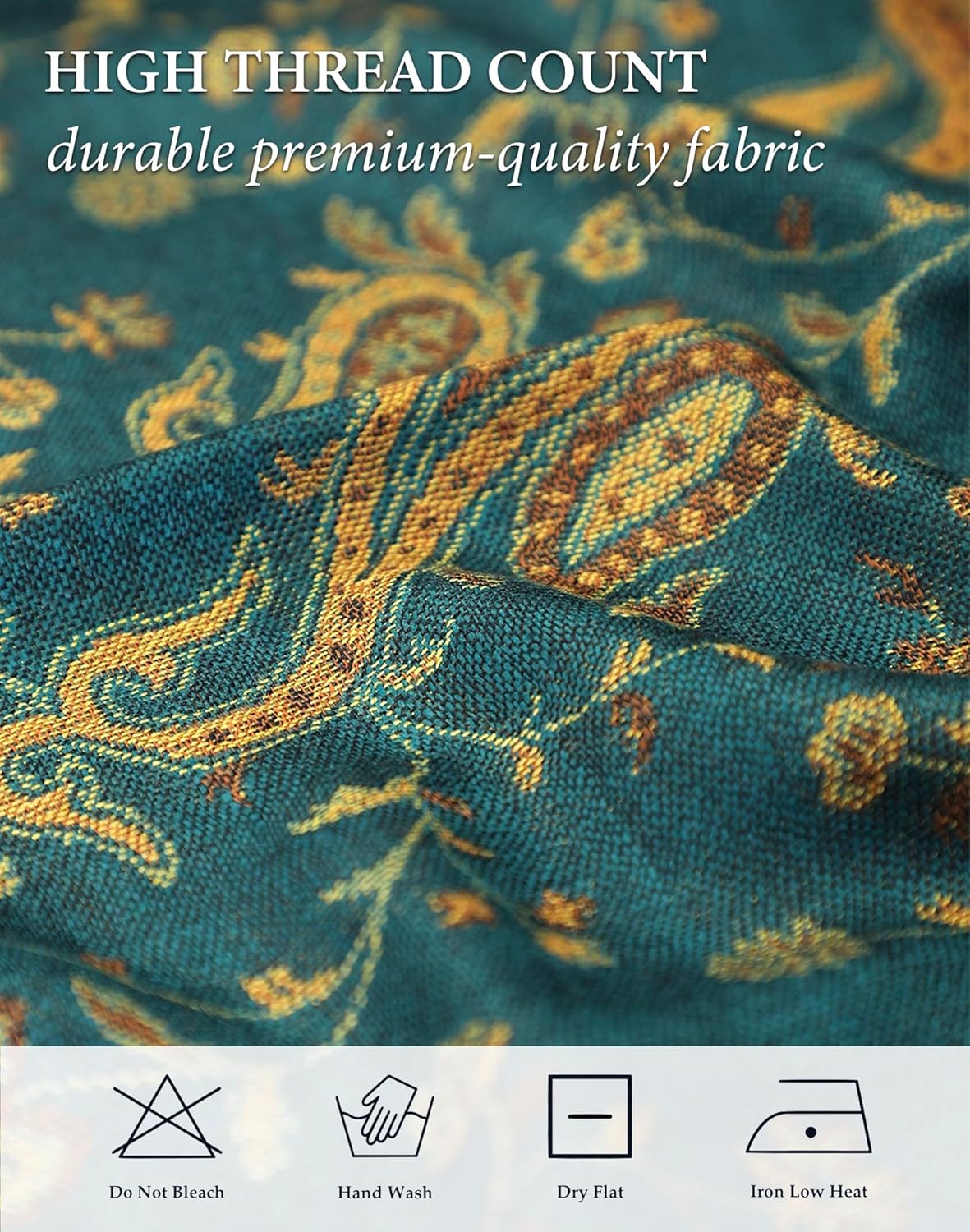 Reversible Paisley Pashmina Rave Scarf – Exotic Indian Shawls and Wraps for Evening Dresses, Festivals, All Seasons - Colors A