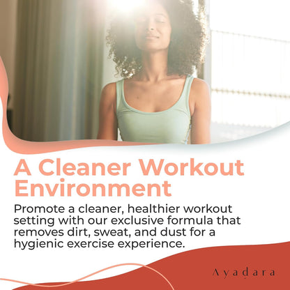 Yoga Mat Cleaner Spray, Cleaning Spray for Yoga Accessories, All Purpose Mat Spray for Gym Equipment, Workout Mat Spray With Tea Tree Oil, Yoga Mat Spray Cleaner, 1000 Sprays per Bottle 2-Pack