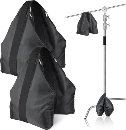 120LBS Large Sandbags Tripod Weights for Photography Set of 2, 1680D Oxford | Zipper Closure with Nylon Handle, Video Film Props Weight Sandbag for Backdrop Stand, Light Brackets, Tripods, Boom Arms