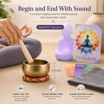Meditation Cushion Set with Buckwheat Zafu Pillow, Meditation Starter Kit