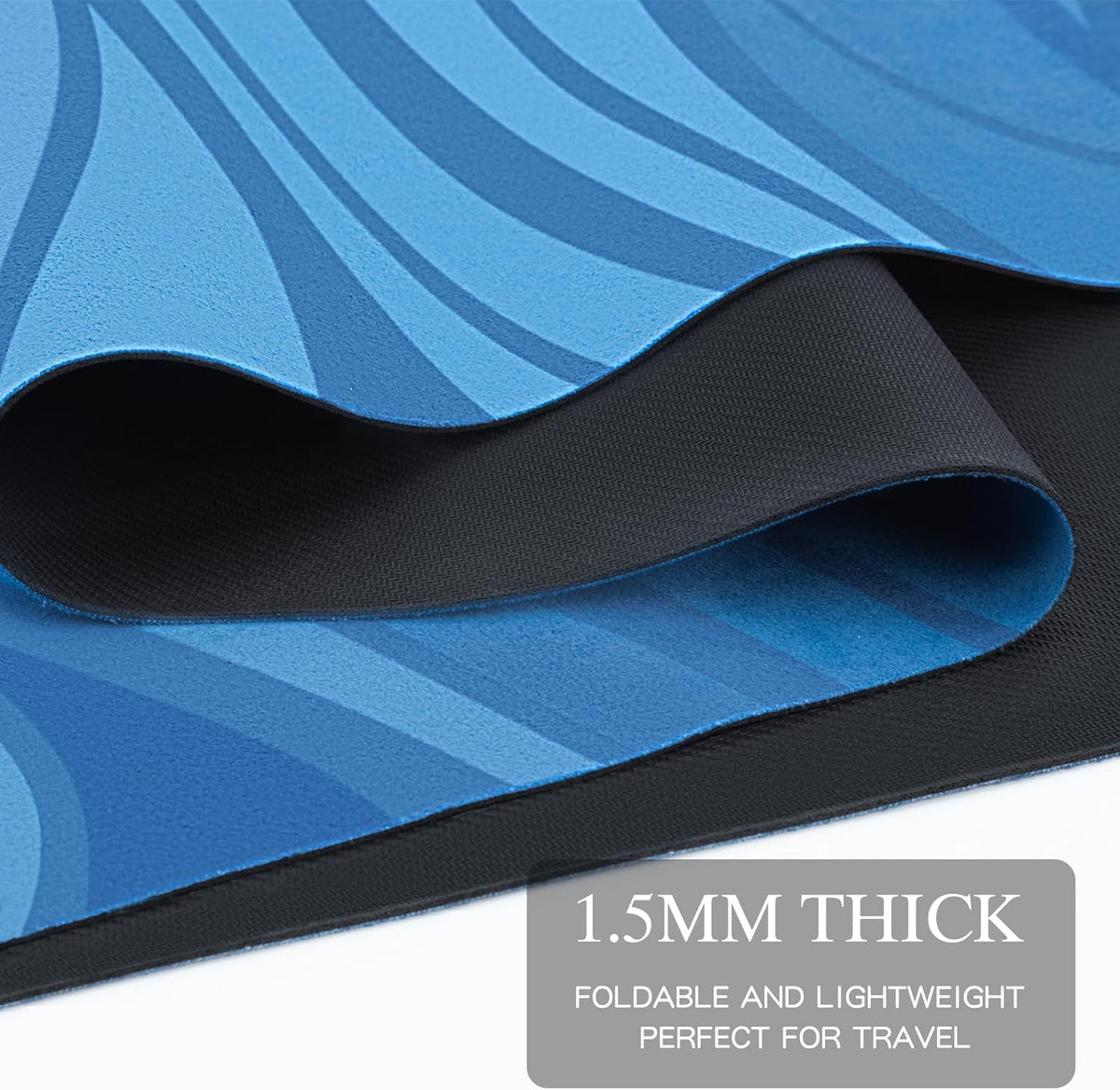 Foldable Yoga Mat, 1.5mm Thick Exercise Yoga Mat With Carry Bag