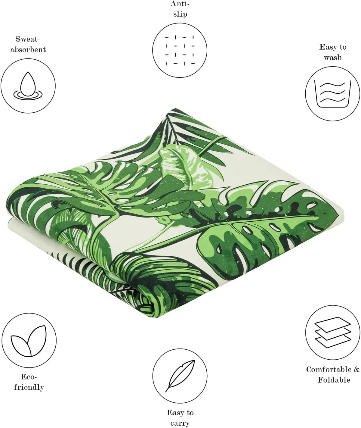 Foldable Yoga Mat, 1.5mm Thick Exercise Yoga Mat With Carry Bag