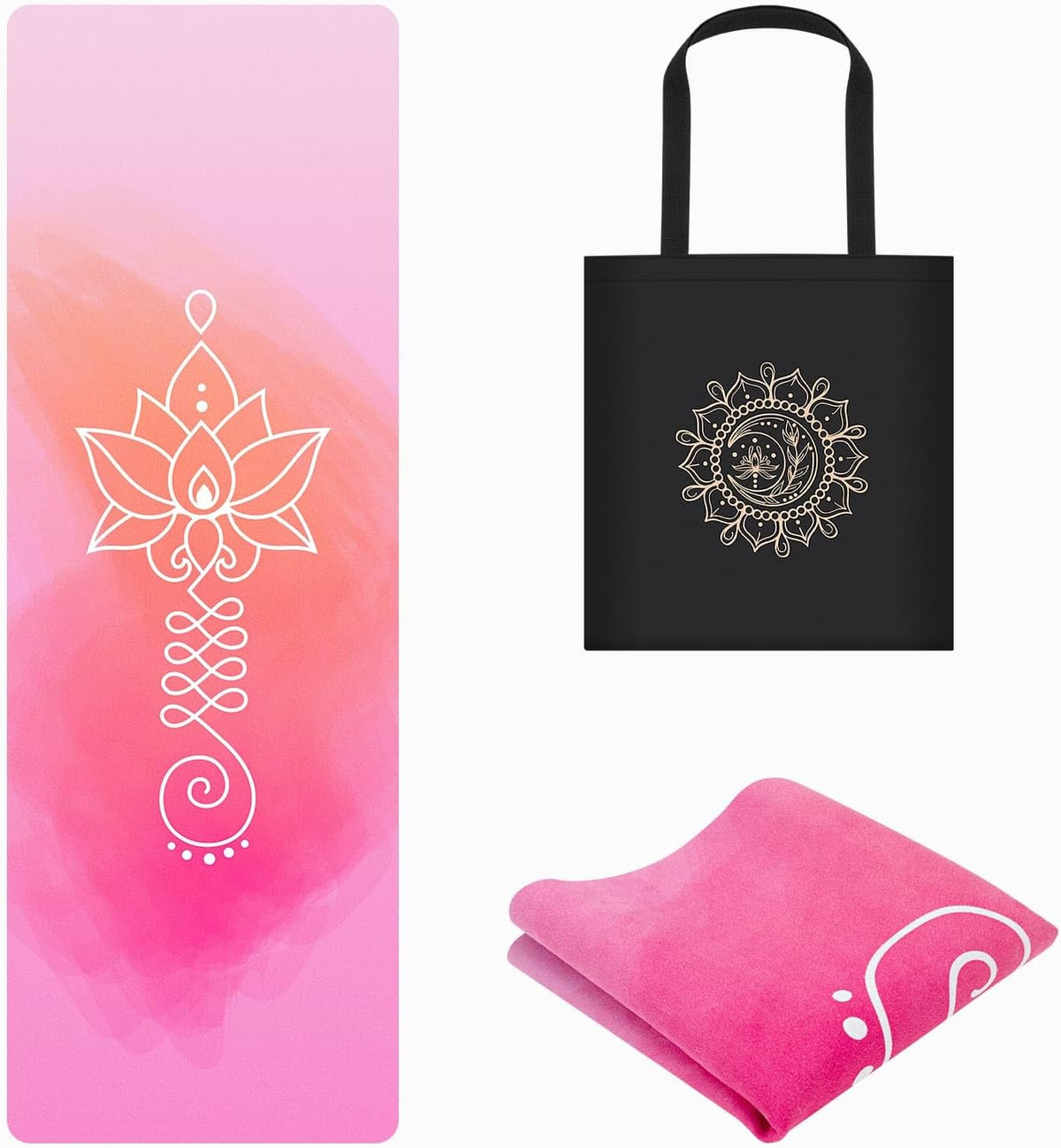 Foldable Yoga Mat, 1.5mm Thick Exercise Yoga Mat With Carry Bag