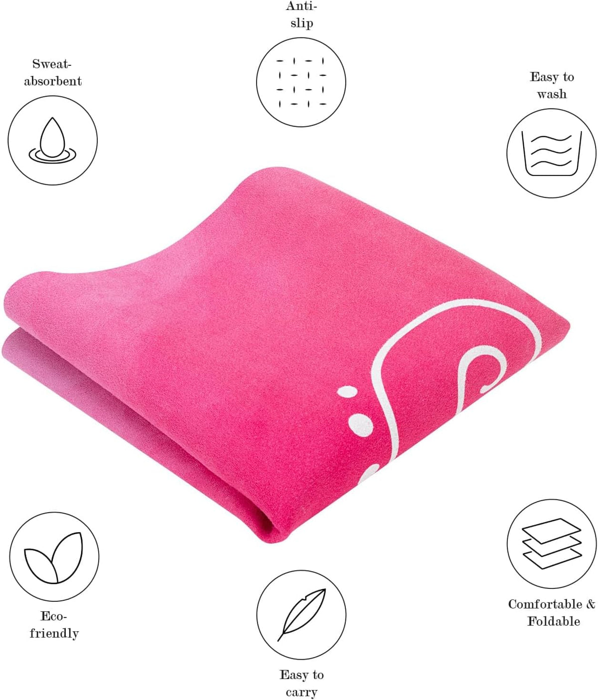 Foldable Yoga Mat, 1.5mm Thick Exercise Yoga Mat With Carry Bag