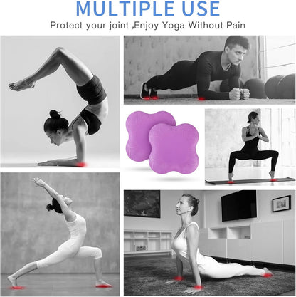 6 Pcs Knee Pads for Yoga Extra Thick Yoga Wrist Pad Anti Slip Pilates Support Cushion for Men Women Knee Elbow Wrist Hand Exercise Meditation Workout Floor Travel