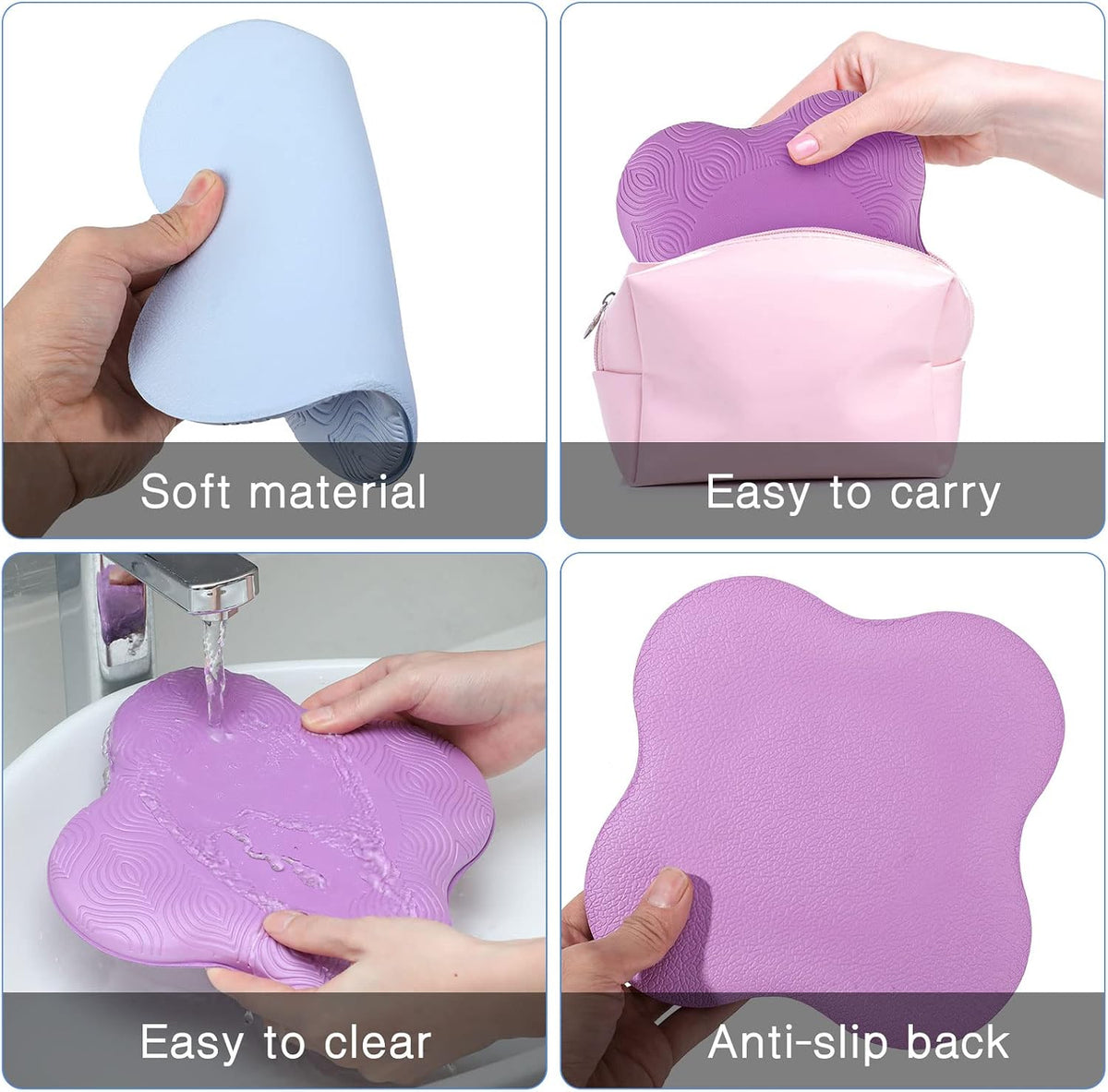 6 Pcs Knee Pads for Yoga Extra Thick Yoga Wrist Pad Anti Slip Pilates Support Cushion for Men Women Knee Elbow Wrist Hand Exercise Meditation Workout Floor Travel