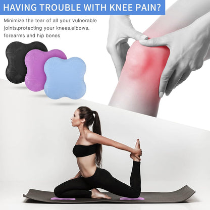 6 Pcs Knee Pads for Yoga Extra Thick Yoga Wrist Pad Anti Slip Pilates Support Cushion for Men Women Knee Elbow Wrist Hand Exercise Meditation Workout Floor Travel