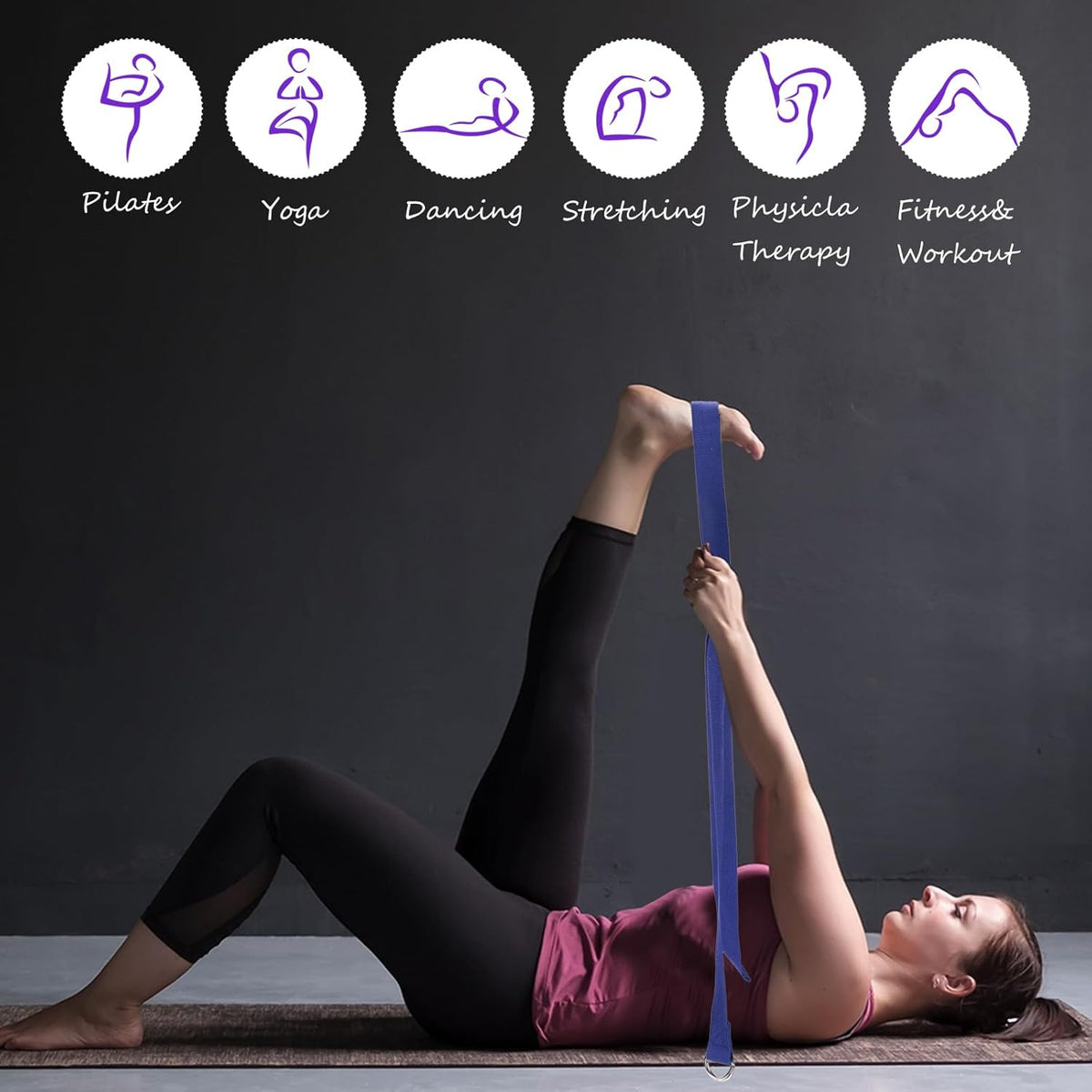 15 Pack Yoga Blocks and Straps Set for Stretching | 15 Yoga Blocks with 15 Metal D-ring Straps for Studio, School, Gym and Group Stretching; EVA Foam Blocks, 9 x 6 x 3 in