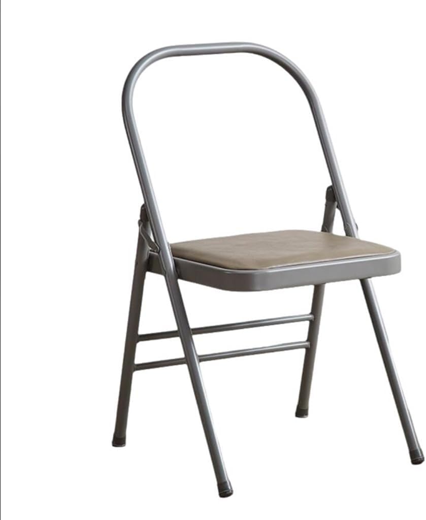 Foldable Yoga Auxiliary Chair,Backless Yoga Chair Yoga Practice Balance Chair Foldable Balance Handstand Training Tool for Yoga Studios,Outdoor Spaces,Grey