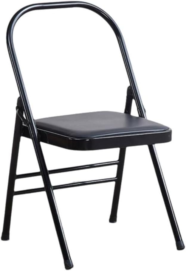 Foldable Yoga Auxiliary Chair,Backless Yoga Chair Yoga Practice Balance Chair Foldable Balance Handstand Training Tool for Yoga Studios,Outdoor Spaces,Grey