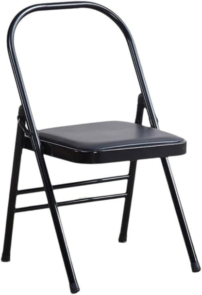 Foldable Yoga Auxiliary Chair,Backless Yoga Chair Yoga Practice Balance Chair Foldable Balance Handstand Training Tool for Yoga Studios,Outdoor Spaces,Grey