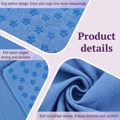 Yoga Towel 4 Pack, Hot Yoga Towel 72" x 24" Non Slip, Colorful
