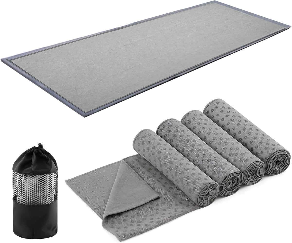 Yoga Towel 4 Pack, Hot Yoga Towel 72" x 24" Non Slip, Colorful